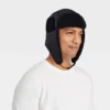 Men's Non-Quilting Faux Shearling Trapper Hat - Goodfellow & Co™ Black