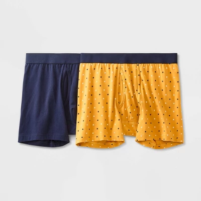 Men's Dotted Print Boxer Briefs 2pk - Goodfellow & Co™ Yellow 2 Men's Dotted Print Boxer Briefs 2pk - Goodfellow & Co™ Yellow - Image 2