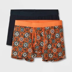 Men's Medallion Print Boxer Briefs 2pk - Goodfellow & Co™ Orange -Men's Style official Store GUEST 106fe5d3 e3de 485e ae8d 01a4e1f1705c
