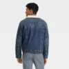 Men's Faux Shearling Lined Denim Trucker Jacket - Goodfellow & Co™ Blue