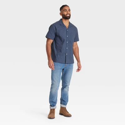 Men's Striped Short Sleeve Button-Down Shirt - Goodfellow & Co™ 2 Men's Striped Short Sleeve Button-Down Shirt - Goodfellow & Co™ - Image 2