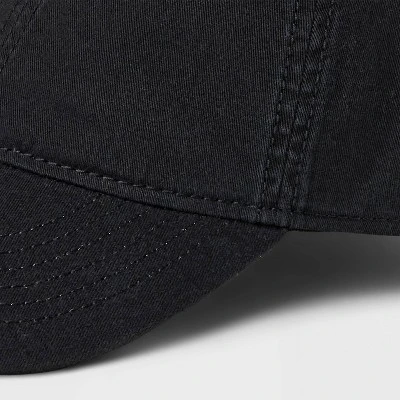 Men's Cotton Washed Baseball Hat - Goodfellow & Co™ Black 3 Men's Cotton Washed Baseball Hat - Goodfellow & Co™ Black - Image 3