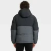 Men's Solid Midweight Puffer Jacket - Goodfellow & Co™ Black
