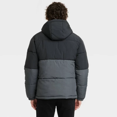 Men's Solid Midweight Puffer Jacket - Goodfellow & Co™ Black 1 Men's Solid Midweight Puffer Jacket - Goodfellow & Co™ Black