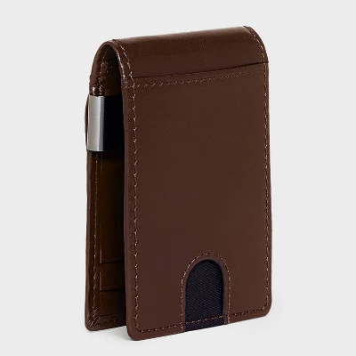 Men's RFID Bifold Wallet With Money Clip - Goodfellow & Co™ Brown 2 Men's RFID Bifold Wallet With Money Clip - Goodfellow & Co™ Brown - Image 2