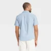 Men's Short Sleeve Poplin Shirt - Goodfellow & Co™ Aqua Blue