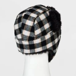 Men's Plaid Trapper Hat - Goodfellow & Co™ Black