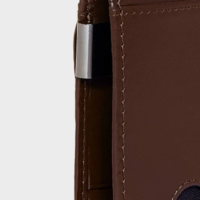Men's RFID Bifold Wallet With Money Clip - Goodfellow & Co™ Brown 4 Men's RFID Bifold Wallet With Money Clip - Goodfellow & Co™ Brown - Image 4