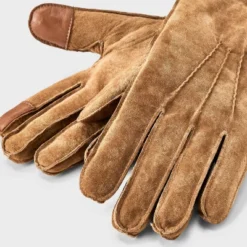 Men's Faux Shearling Suede Gloves - Goodfellow & Co™ Tan
