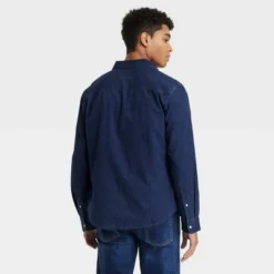 Men's Button-Down Shirt - Goodfellow & Co™ Dark Blue