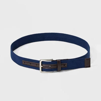 Men's Solid Stretch Belt - Goodfellow & Co™ Navy Blue 1 Men's Solid Stretch Belt - Goodfellow & Co™ Navy Blue