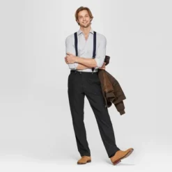 Men's Stretch Suspenders - Goodfellow & Co™ Black One Size