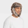 Men's All Over Faux Fur Acrylic Trapper Hat - Goodfellow & Co™ Brown