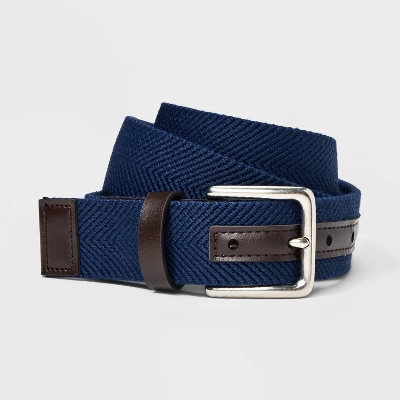 Men's Solid Stretch Belt - Goodfellow & Co™ Navy Blue 3 Men's Solid Stretch Belt - Goodfellow & Co™ Navy Blue - Image 3