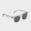 Men's Flat Top Square Sunglasses - Goodfellow & Co™ Gray