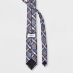 Men's Plaid Neck Tie - Goodfellow & Co™ Gray One Size
