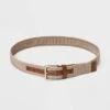 Men's Solid Stretch Belt - Goodfellow & Co™ Khaki