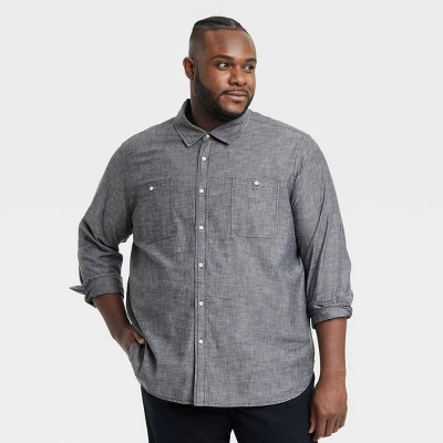 Men's Button-Down Shirt - Goodfellow & Co™ Black Wash 4 Men's Button-Down Shirt - Goodfellow & Co™ Black Wash - Image 4