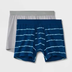 Men's Striped Boxer Briefs 2pk - Goodfellow & Co™ Blue/Gray -Men's Style official Store GUEST 8ab853e1 7ebd 43c9 9223 ccbf5a1beb14