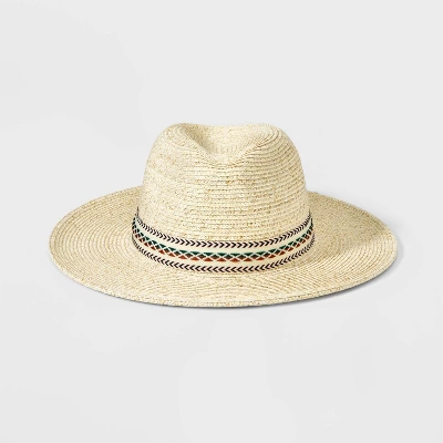 Men's Light Marled Panama Hat With Embroidered Band - Goodfellow & Co™ Cream 1 Men's Light Marled Panama Hat With Embroidered Band - Goodfellow & Co™ Cream
