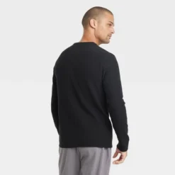 Men's Long Sleeve Textured Henley Shirt - Goodfellow & Co™