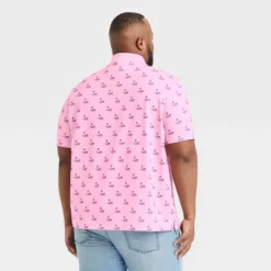 Men's Big & Tall Short Sleeve Performance Polo Shirt - Goodfellow & Co™ Pink MT