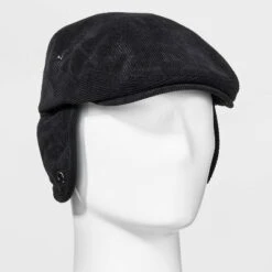 Men's Corduroy Ivy Beret With Ear Flap - Goodfellow & Co™ Black -Men's Style official Store GUEST ad4f1577 c348 451c 9b71 b957e9270923