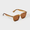 Men's Angular Surf Sunglasses - Goodfellow & Co™ Brown