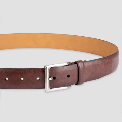 Men's Big & Tall Feather Edge Pebble Belt - Goodfellow & Co™ Brown 2 Men's Big & Tall Feather Edge Pebble Belt - Goodfellow & Co™ Brown - Image 2