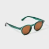 Men's Round With Teardrop Metal Sunglasses - Goodfellow & Co™ Green