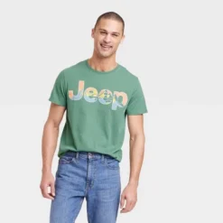 Men's Regular Fit Jeep Short Sleeve T-Shirt - Goodfellow & Co™ Green -Men's Style official Store GUEST c8216e14 70f6 44d1 8407 0a83eff721da