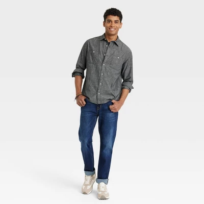 Men's Button-Down Shirt - Goodfellow & Co™ Black Wash 2 Men's Button-Down Shirt - Goodfellow & Co™ Black Wash - Image 2