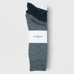 Men's Textured Dress Socks 5pk - Goodfellow & Co™ 7-12