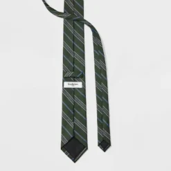 Men's Striped Neck Tie - Goodfellow & Co™ Olive Green One Size