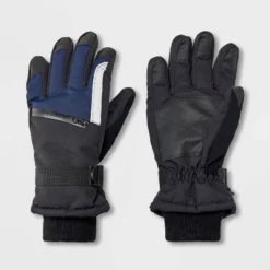 Men's Patchwork Zip Pocket Ski Gloves - Goodfellow & Co™ Navy Blue -Men's Style official Store GUEST e20130eb 9f8e 4335 bb8d eaf44f35bdfb