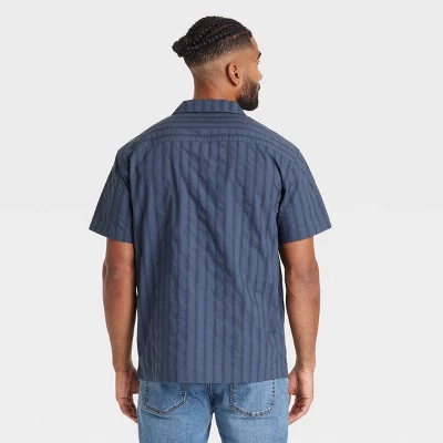 Men's Striped Short Sleeve Button-Down Shirt - Goodfellow & Co™ 1 Men's Striped Short Sleeve Button-Down Shirt - Goodfellow & Co™