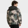 Men's Abstract Print Midweight Puffer Jacket - Goodfellow & Co™ Tan